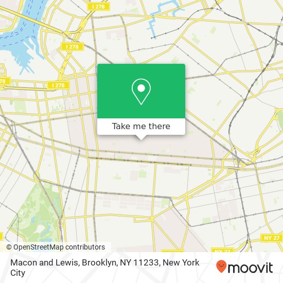 Mapa de Macon and Lewis, Brooklyn, NY 11233