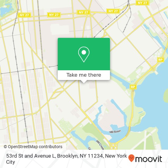 Mapa de 53rd St and Avenue L, Brooklyn, NY 11234