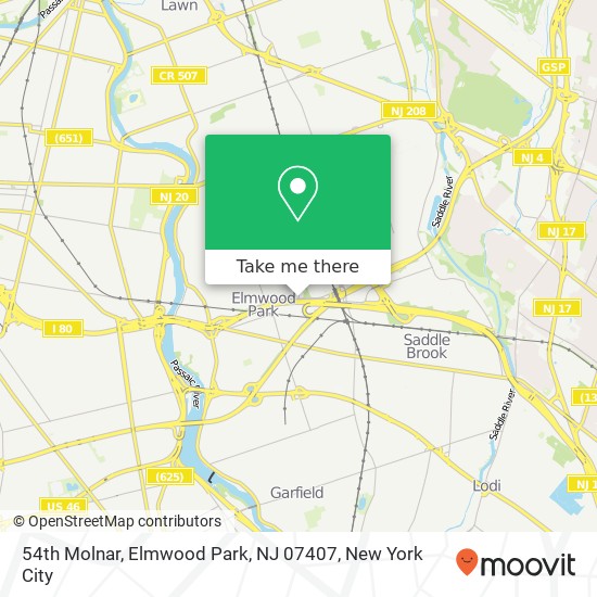 54th Molnar, Elmwood Park, NJ 07407 map