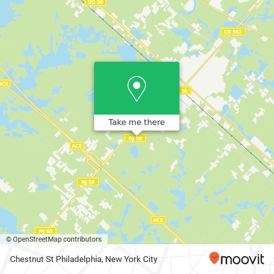 Mapa de Chestnut St Philadelphia, Mays Landing, NJ 08330