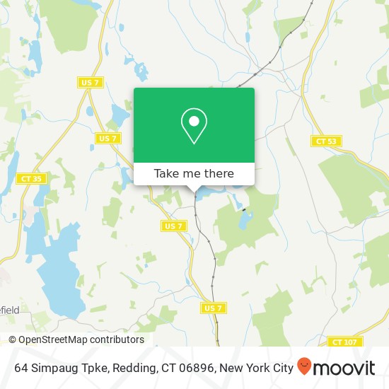 Mapa de 64 Simpaug Tpke, Redding, CT 06896