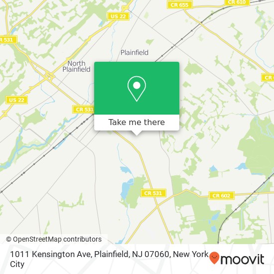 1011 Kensington Ave, Plainfield, NJ 07060 map
