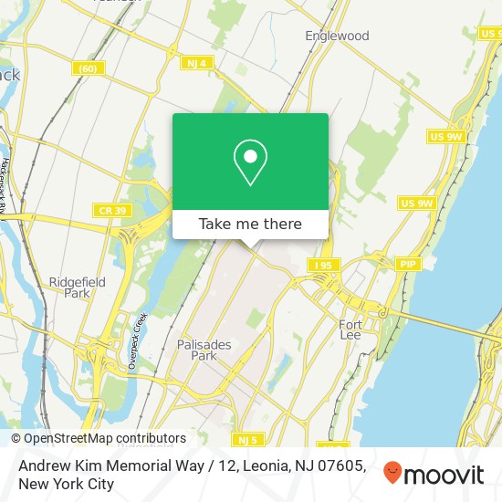 Andrew Kim Memorial Way / 12, Leonia, NJ 07605 map