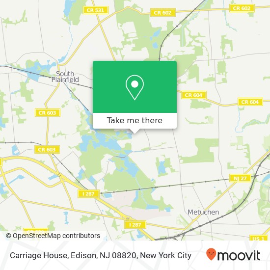 Mapa de Carriage House, Edison, NJ 08820