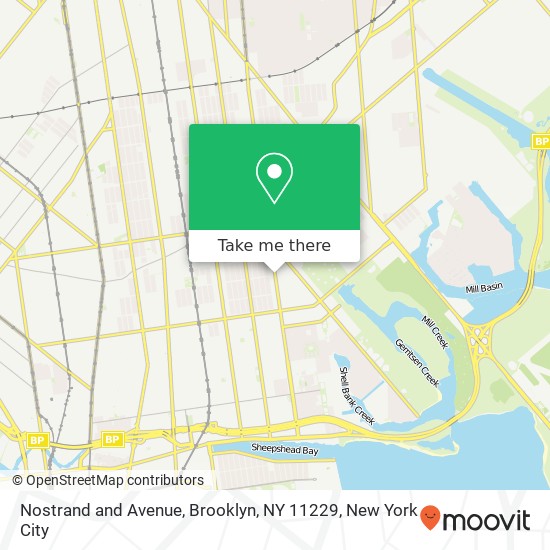 Mapa de Nostrand and Avenue, Brooklyn, NY 11229