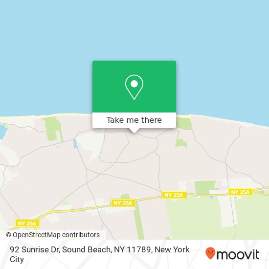 Mapa de 92 Sunrise Dr, Sound Beach, NY 11789