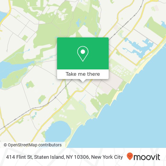 Mapa de 414 Flint St, Staten Island, NY 10306