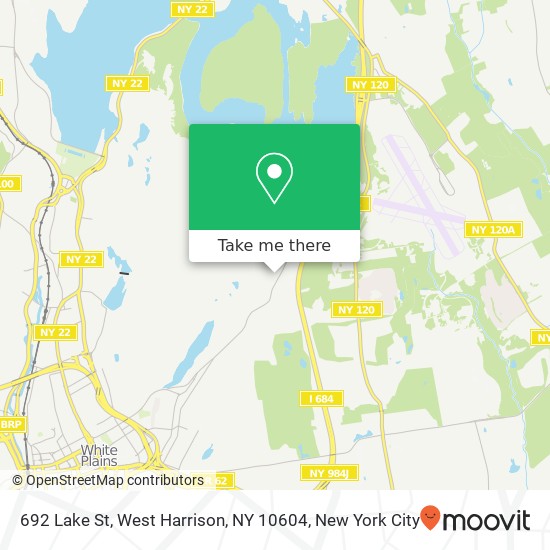 Mapa de 692 Lake St, West Harrison, NY 10604