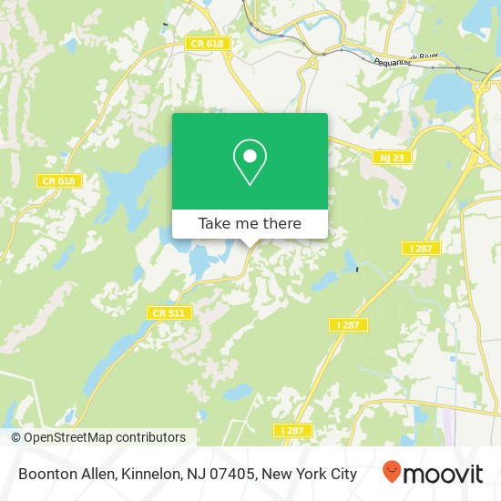 Mapa de Boonton Allen, Kinnelon, NJ 07405