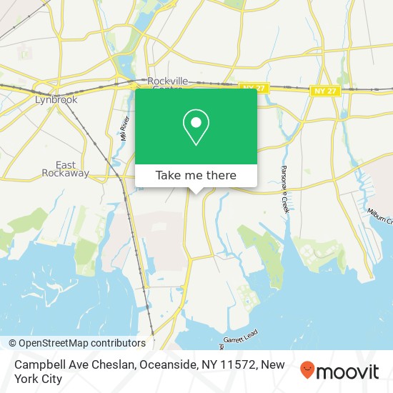 Mapa de Campbell Ave Cheslan, Oceanside, NY 11572