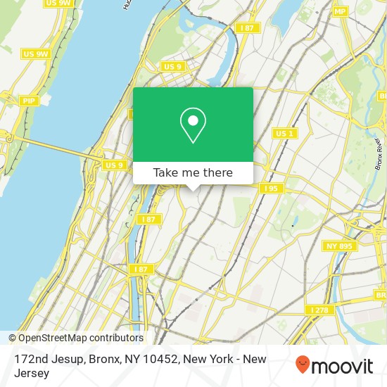 172nd Jesup, Bronx, NY 10452 map