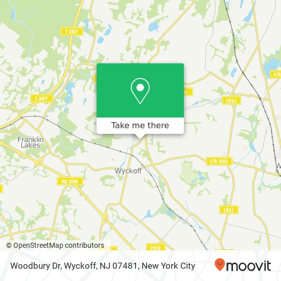 Woodbury Dr, Wyckoff, NJ 07481 map