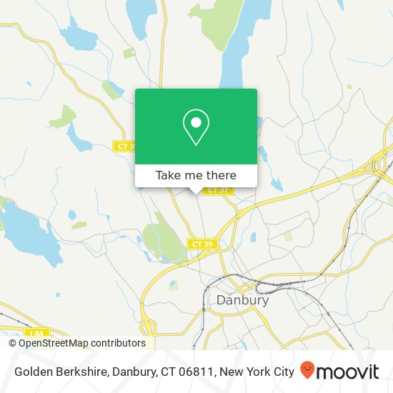 Mapa de Golden Berkshire, Danbury, CT 06811