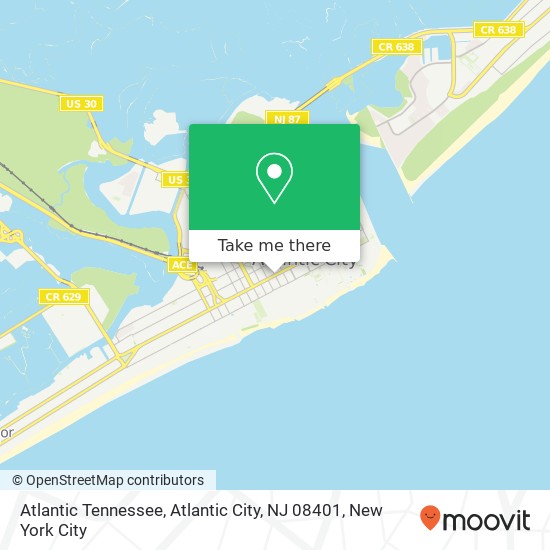 Atlantic Tennessee, Atlantic City, NJ 08401 map