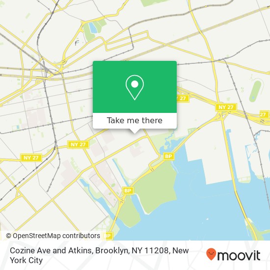 Cozine Ave and Atkins, Brooklyn, NY 11208 map