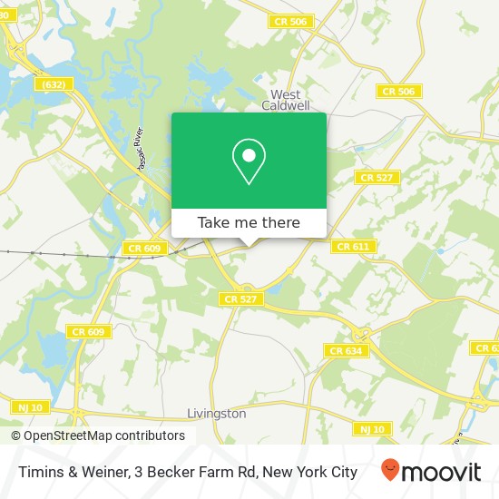 Timins & Weiner, 3 Becker Farm Rd map