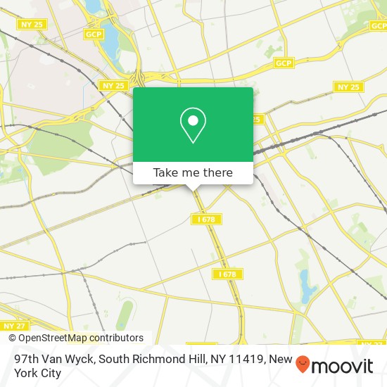 Mapa de 97th Van Wyck, South Richmond Hill, NY 11419
