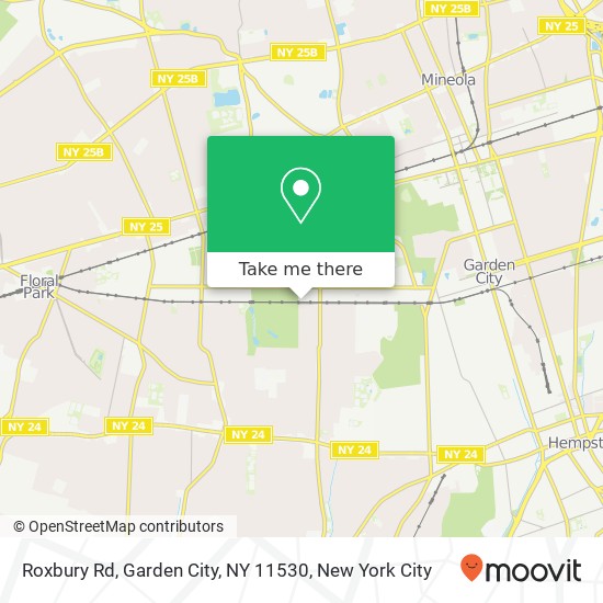 Mapa de Roxbury Rd, Garden City, NY 11530