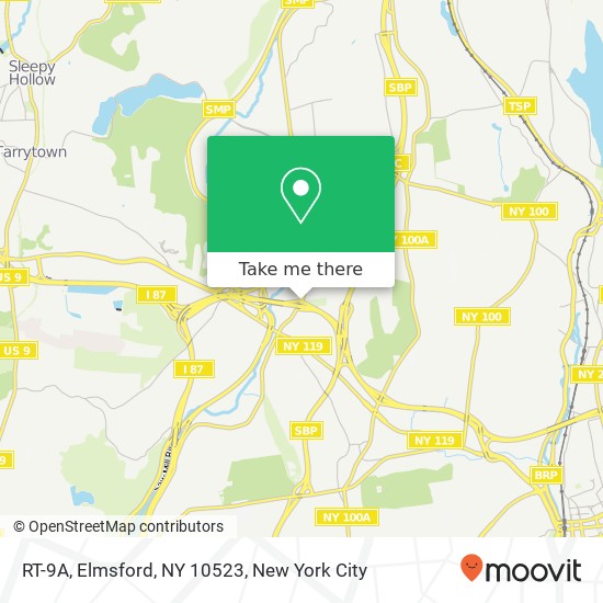 Mapa de RT-9A, Elmsford, NY 10523
