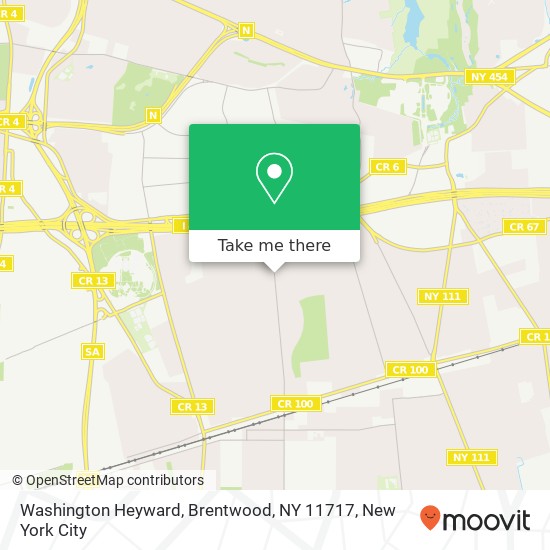 Mapa de Washington Heyward, Brentwood, NY 11717