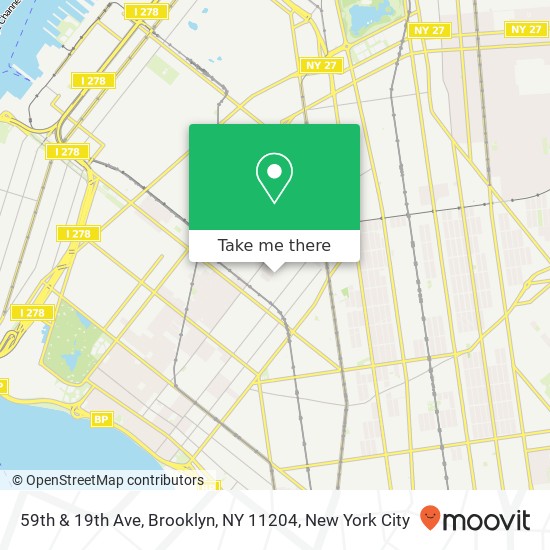 Mapa de 59th & 19th Ave, Brooklyn, NY 11204