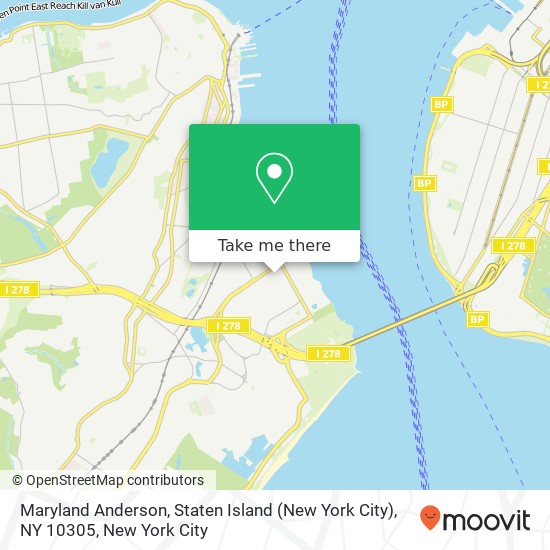 Mapa de Maryland Anderson, Staten Island (New York City), NY 10305