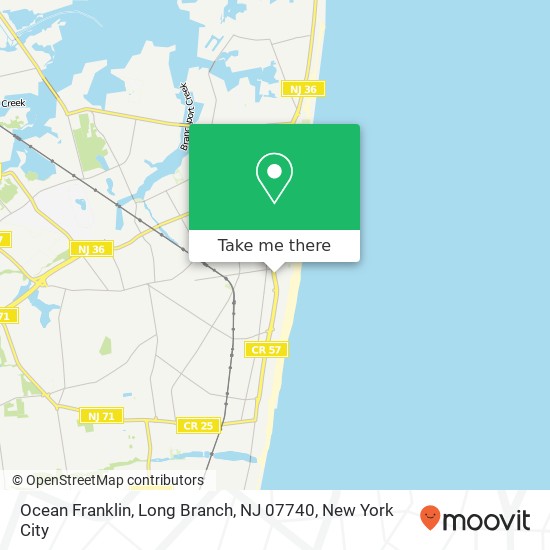 Mapa de Ocean Franklin, Long Branch, NJ 07740