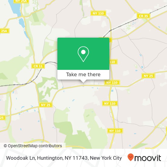 Mapa de Woodoak Ln, Huntington, NY 11743