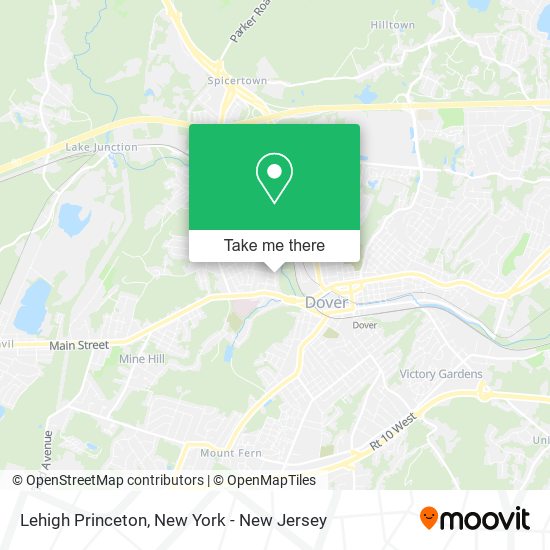 Lehigh Princeton map