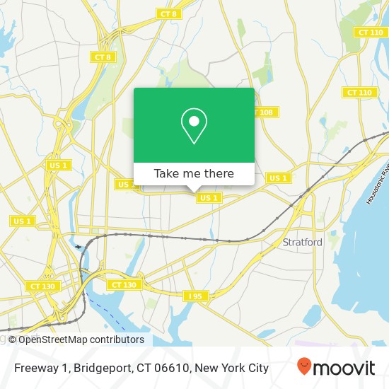 Mapa de Freeway 1, Bridgeport, CT 06610