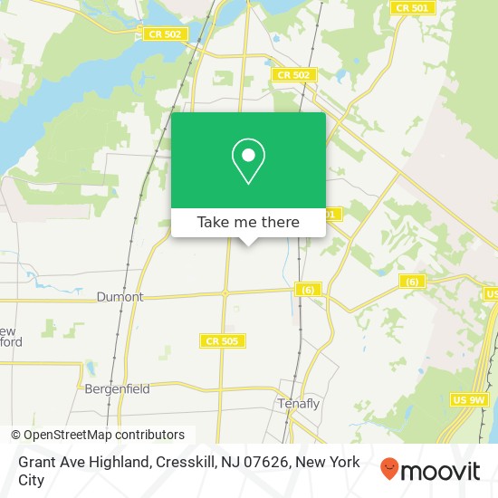 Grant Ave Highland, Cresskill, NJ 07626 map