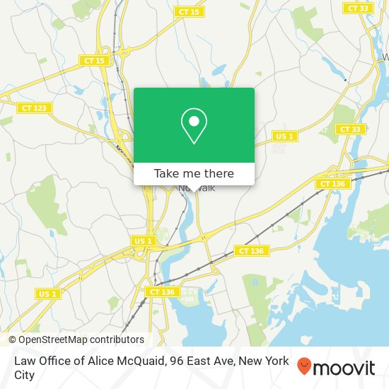 Mapa de Law Office of Alice McQuaid, 96 East Ave