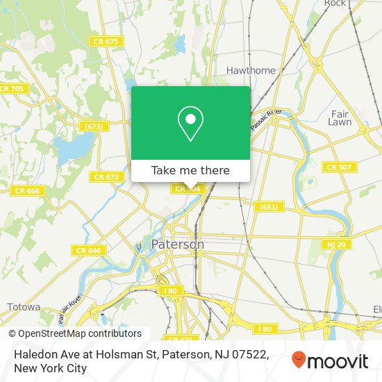 Haledon Ave at Holsman St, Paterson, NJ 07522 map