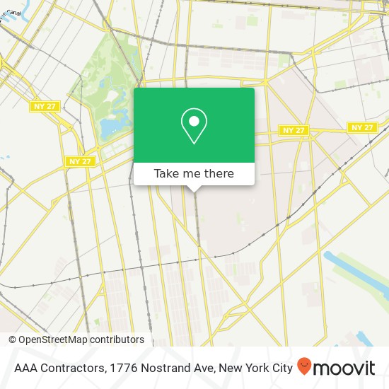 Mapa de AAA Contractors, 1776 Nostrand Ave