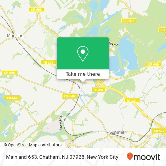 Mapa de Main and 653, Chatham, NJ 07928