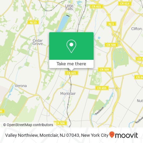 Valley Northview, Montclair, NJ 07043 map