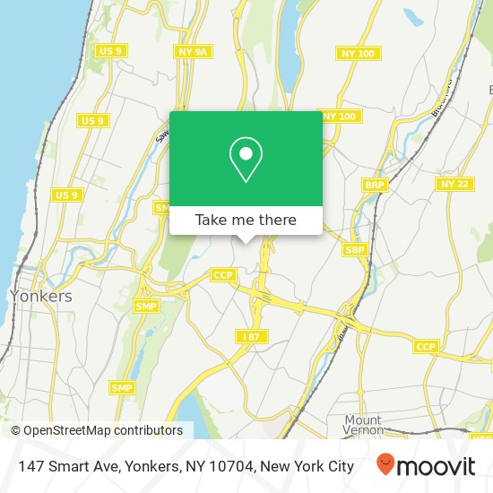 Mapa de 147 Smart Ave, Yonkers, NY 10704