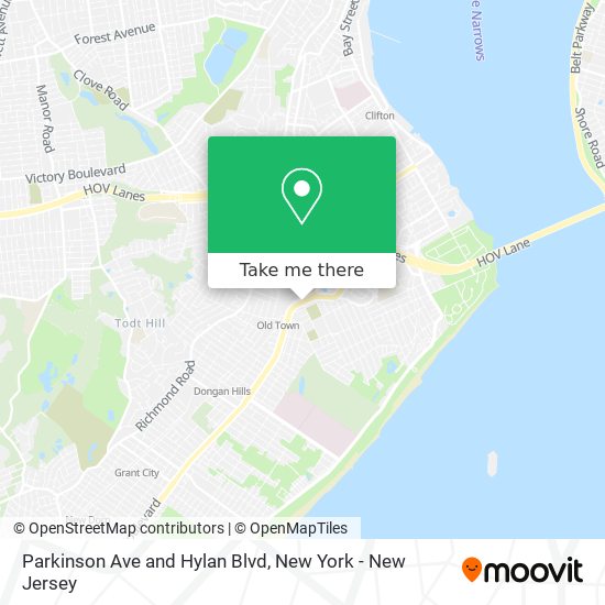 Parkinson Ave and Hylan Blvd map
