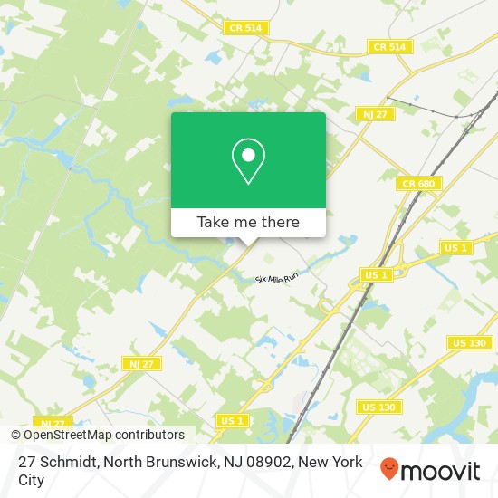 Mapa de 27 Schmidt, North Brunswick, NJ 08902