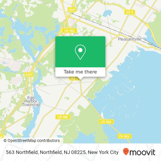 Mapa de 563 Northfield, Northfield, NJ 08225