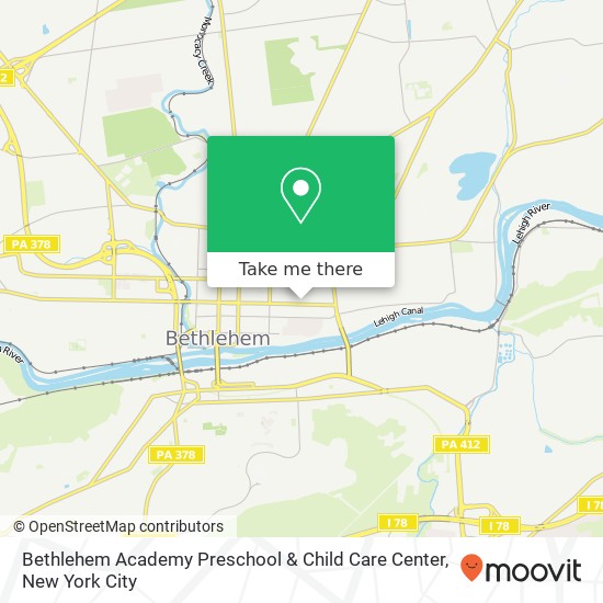 Mapa de Bethlehem Academy Preschool & Child Care Center, 529 E Broad St