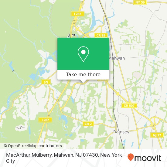 MacArthur Mulberry, Mahwah, NJ 07430 map