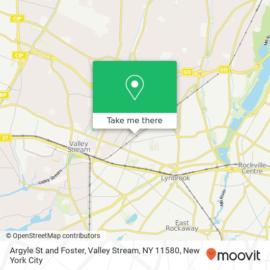 Mapa de Argyle St and Foster, Valley Stream, NY 11580