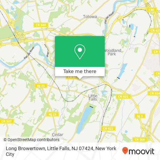 Mapa de Long Browertown, Little Falls, NJ 07424