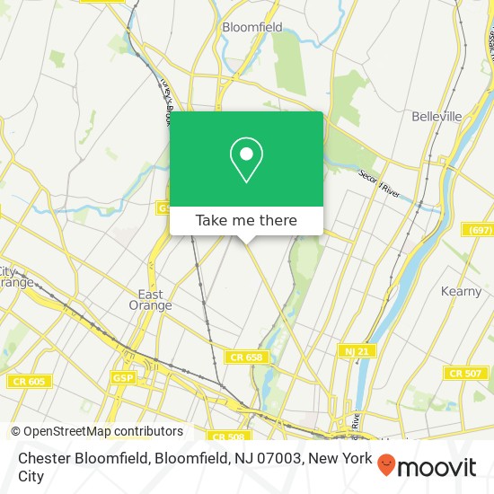 Chester Bloomfield, Bloomfield, NJ 07003 map