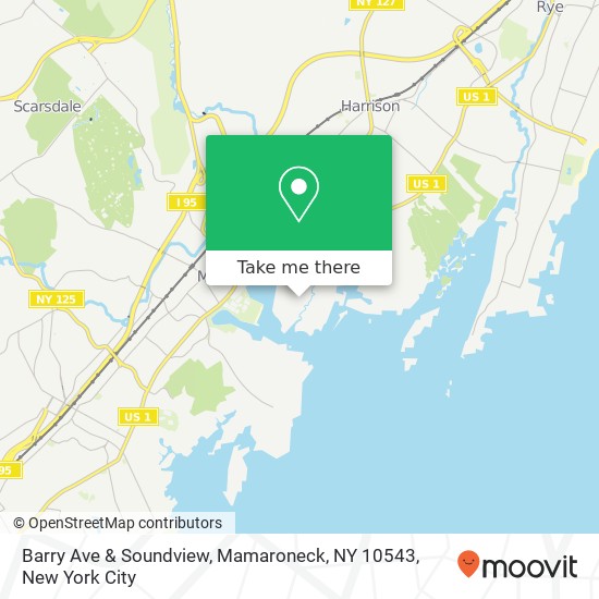 Barry Ave & Soundview, Mamaroneck, NY 10543 map