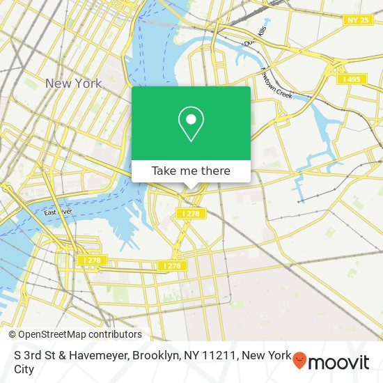Mapa de S 3rd St & Havemeyer, Brooklyn, NY 11211