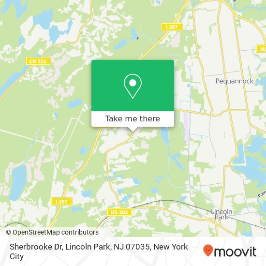 Mapa de Sherbrooke Dr, Lincoln Park, NJ 07035