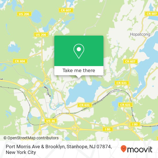 Mapa de Port Morris Ave & Brooklyn, Stanhope, NJ 07874