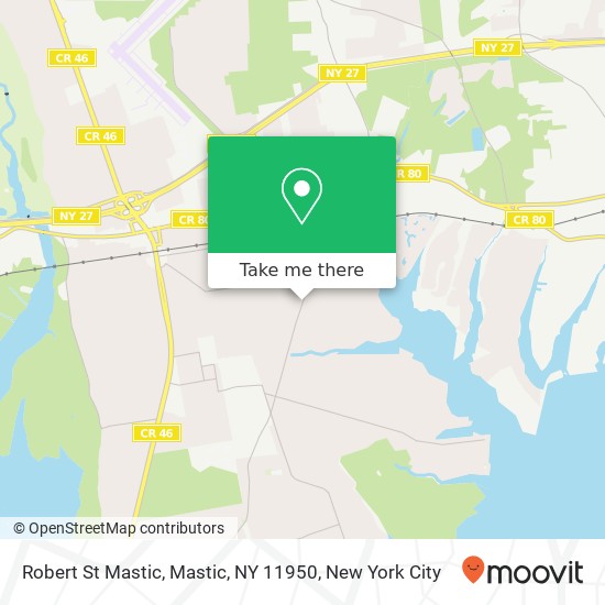 Mapa de Robert St Mastic, Mastic, NY 11950